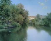 埃米利奥 桑切斯 佩里耶 : Landscape with boat and men